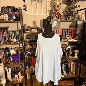 Light Blue Sleeveless Women's Top